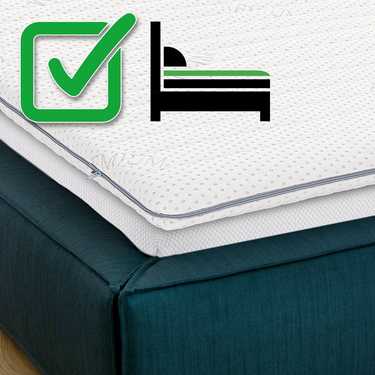 Kaltschaumtopper Supportho Premium Topper 90 x 200 cm H3, Höhe 9 cm, Härtegrad H3 mit antibakteriellem Bezug