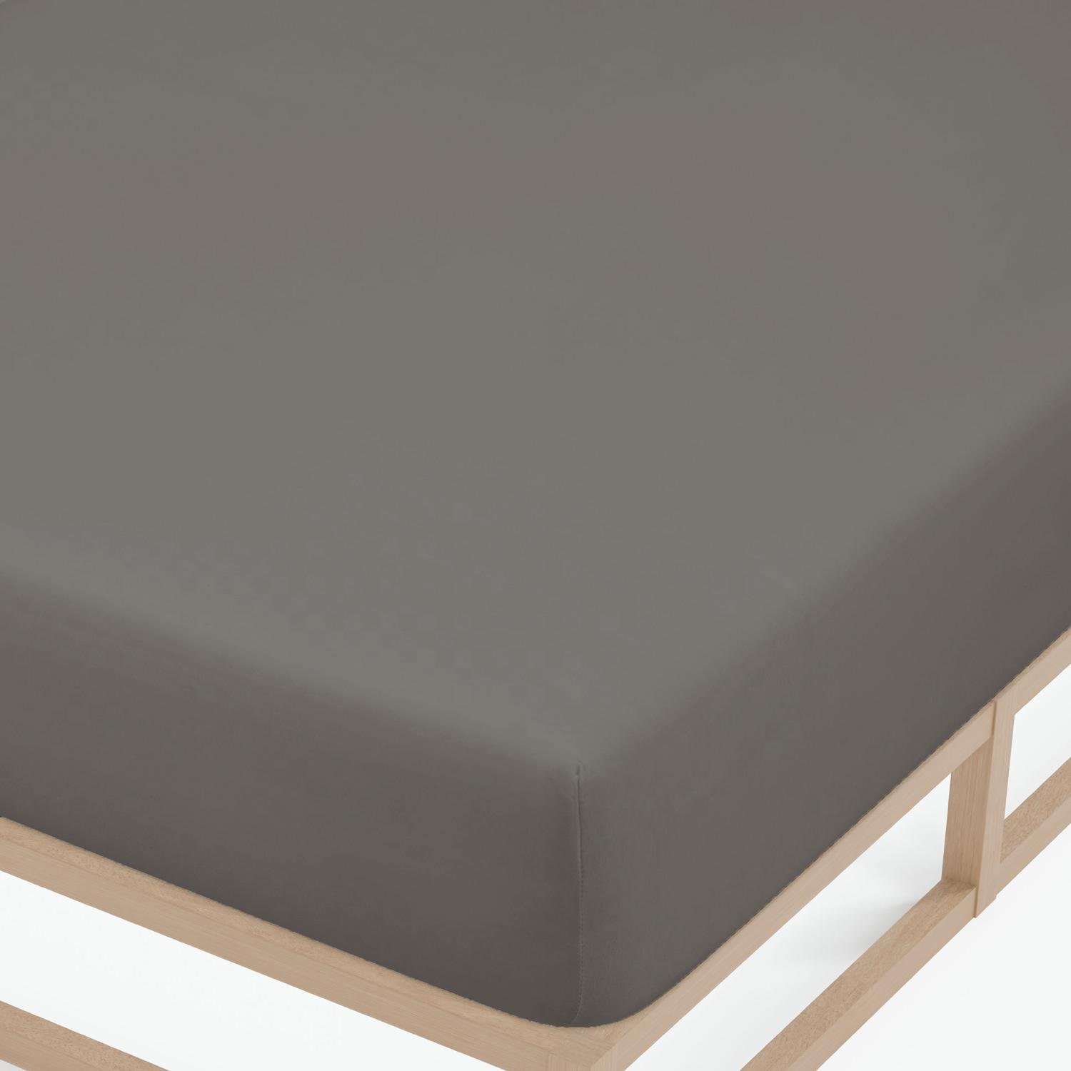 Castell Jersey Baumwoll Spannbettlaken dunkeltaupe 90 x 190 - 100 x 200 cm