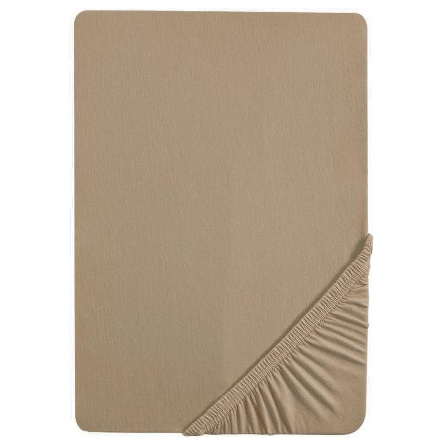 Castell fitted sheet taupe 90 x 190 - 100 x 200 cm