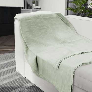 Sleezzz® muslin blanket green 150 x 200 cm