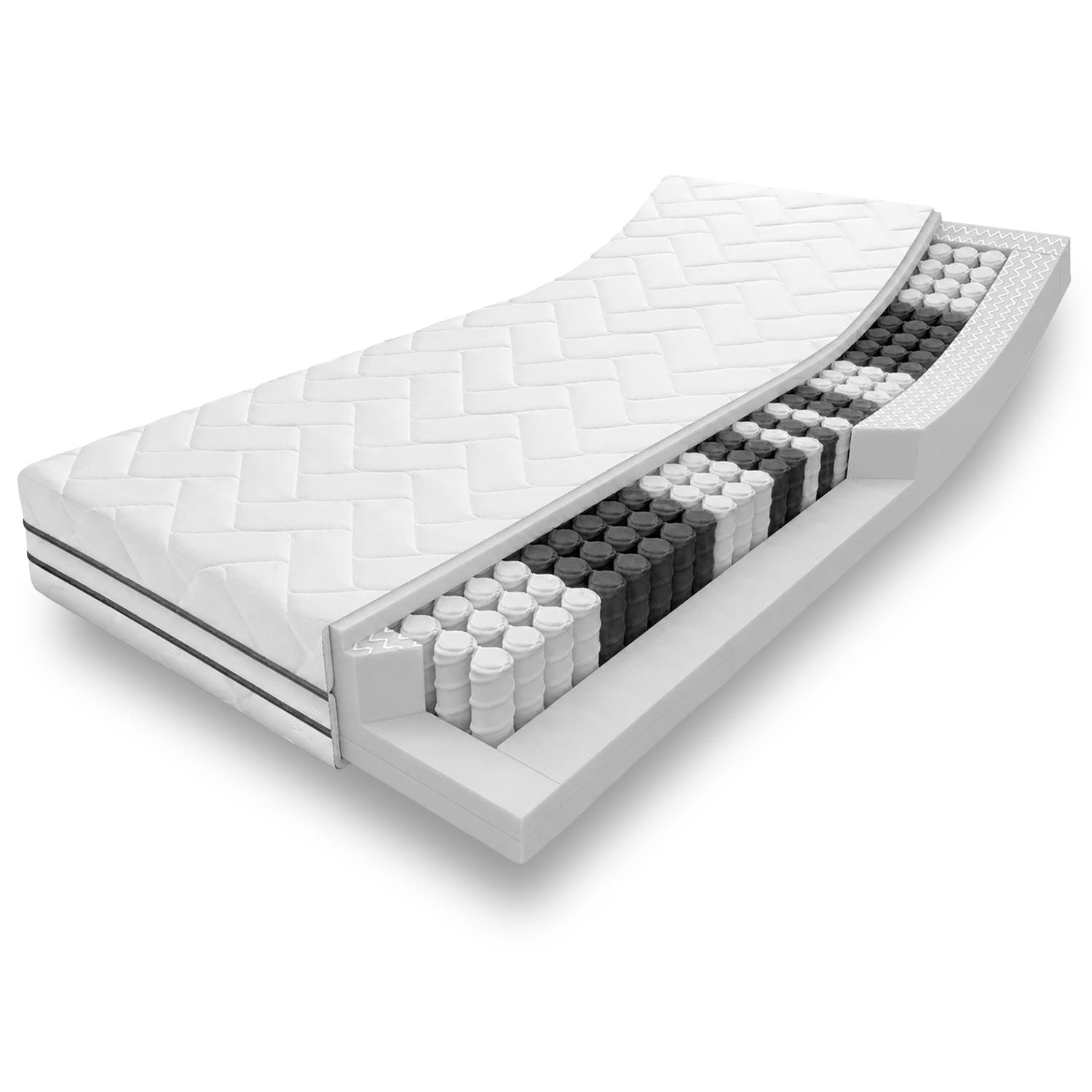 70 x 200 cm Classic Pocket Spring Mattress, Height 23 cm, Firmness Level H2/H3