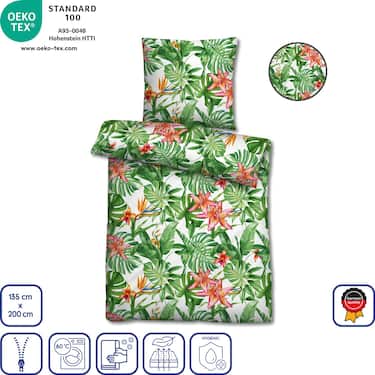 Microfiber seersucker bed linen 135 x 200 + 80 x 80 cm in a 4-pack
