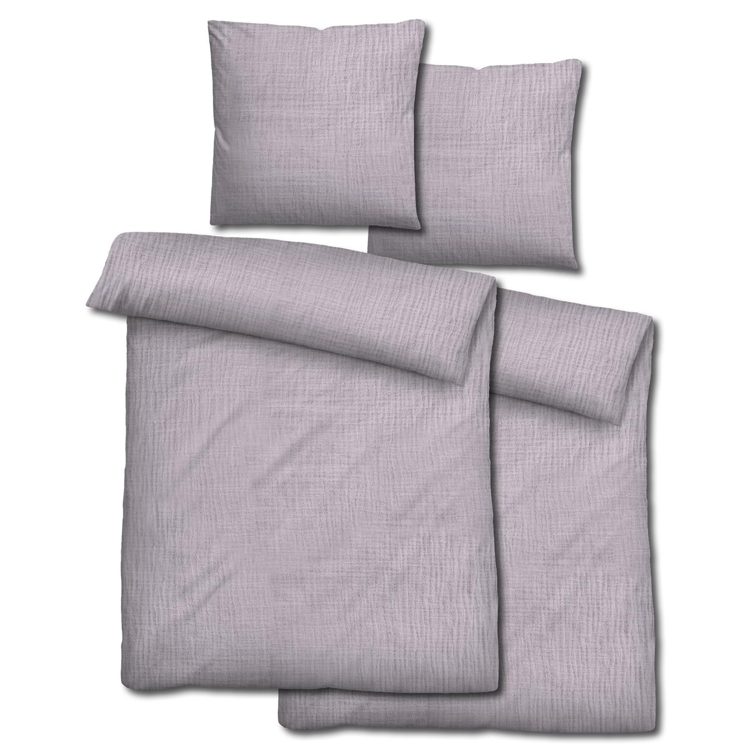 Double pack Sleezzz® muslin bed linen purple 135 x 200 cm + 80 x 80 cm Double pack Sleezzz® muslin bed linen purple 135 x 200 cm + 80 x 80 cm