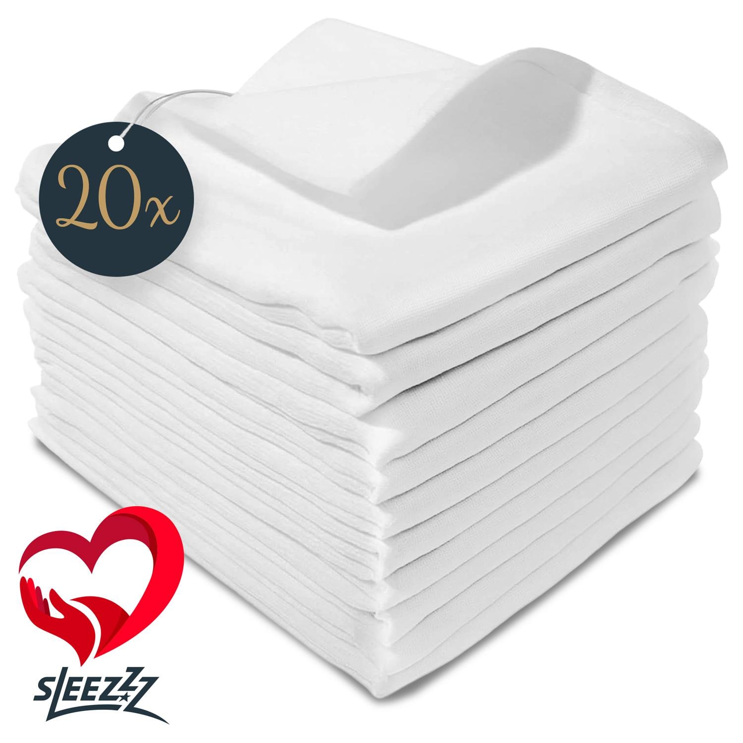 70 x 70 cm white gauze diapers in a pack of 20 made of 100% cotton