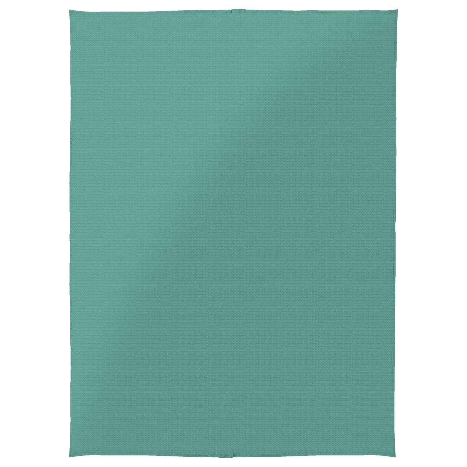 Baumwoll Waffelpiqué Decke petrol 75 x 120 cm