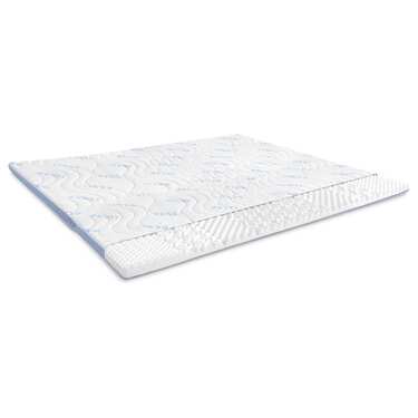 Cold foam topper CloudComfort Cool 120 x 200 cm H2/H3, height 7 cm, firmness level H2/H3, 7-zone topper with summer and winter side