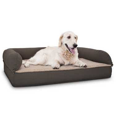 Letto ortopedico per cani 120 x 80 x 31 cm con schienale taglia M