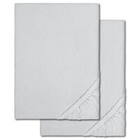 Spannbettlaken Winterflausch silbergrau 140 x 190 - 160 x 200 cm Doppelpack