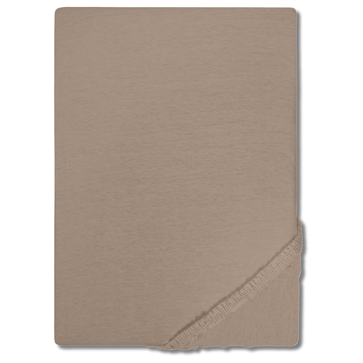 CloudComfort Basic hoeslaken taupe 180 x 190 - 200 x 200 cm