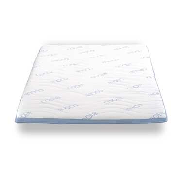 Cold foam topper CloudComfort Cool 120 x 200 cm H2/H3, height 7 cm, firmness level H2/H3, 7-zone topper with summer and winter side