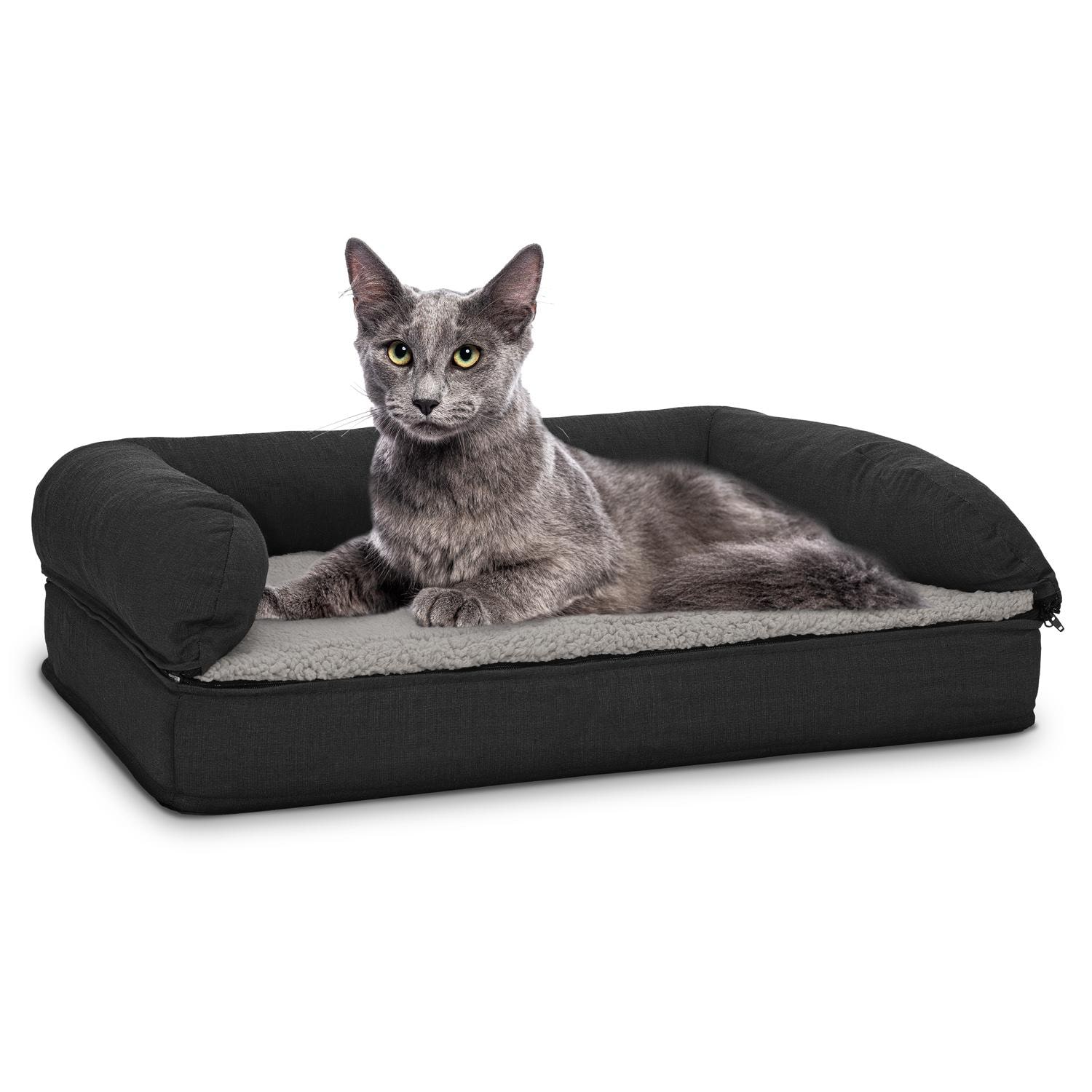 80 x 55 x 23 cm orthopaedic dog bed with backrest size M