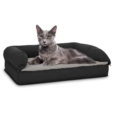 80 x 55 x 23 cm orthopaedic dog bed with backrest size M