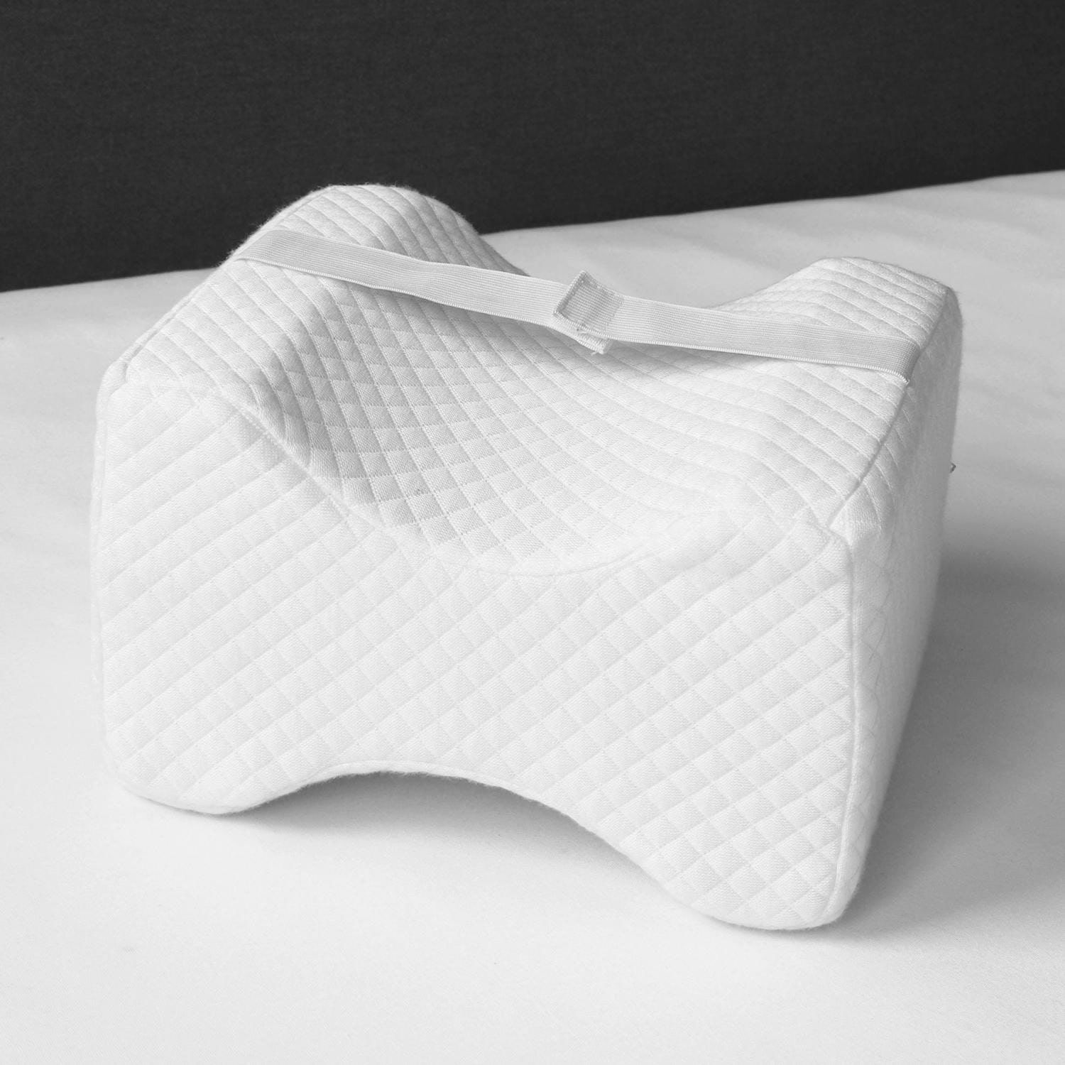 KOMUNJ Kniekissen Für Seitenschläfer - Memory Foam Mit Haltegurt