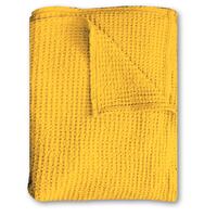 Бавовняна вафельна ковдра з піке жовта 130 x 180 см