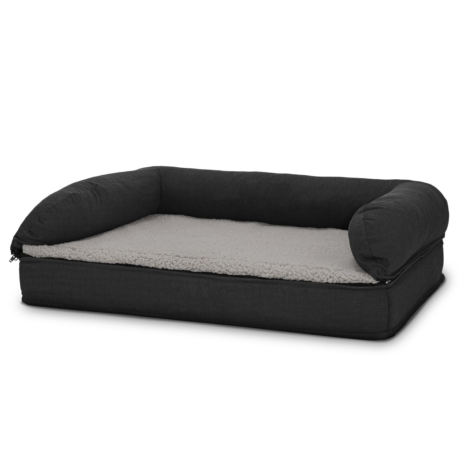 80 x 55 x 23 cm orthopaedic dog bed with backrest size M