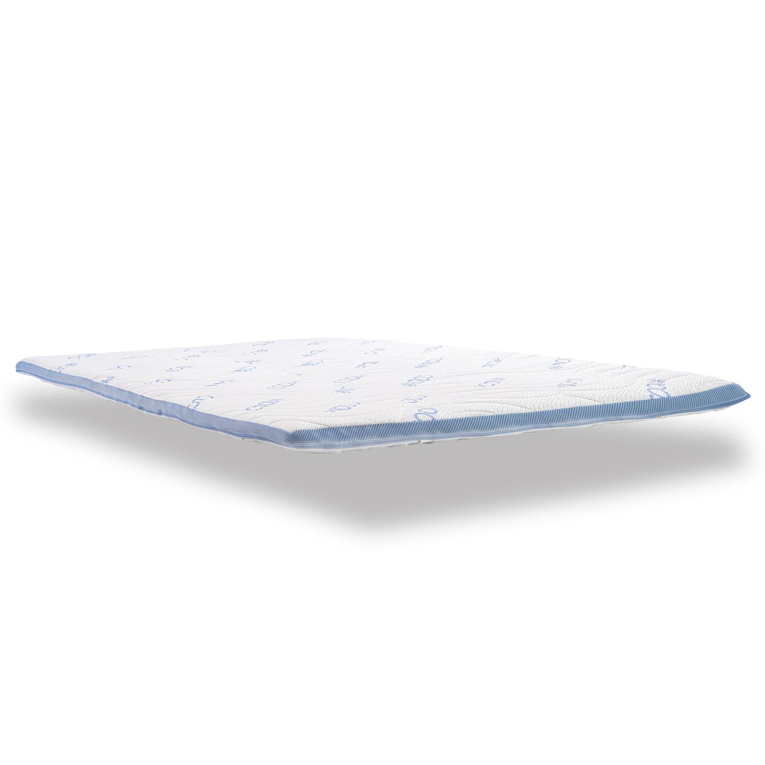 Cold foam topper CloudComfort Cool 180 x 200 cm H2/H3, height 7 cm, firmness level H2/H3, 7-zone topper with summer and winter side