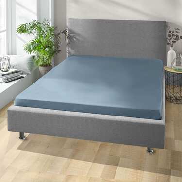 Spannbettlaken Winterflausch blau 90 x 190 - 100 x 200 cm im 4er-Pack