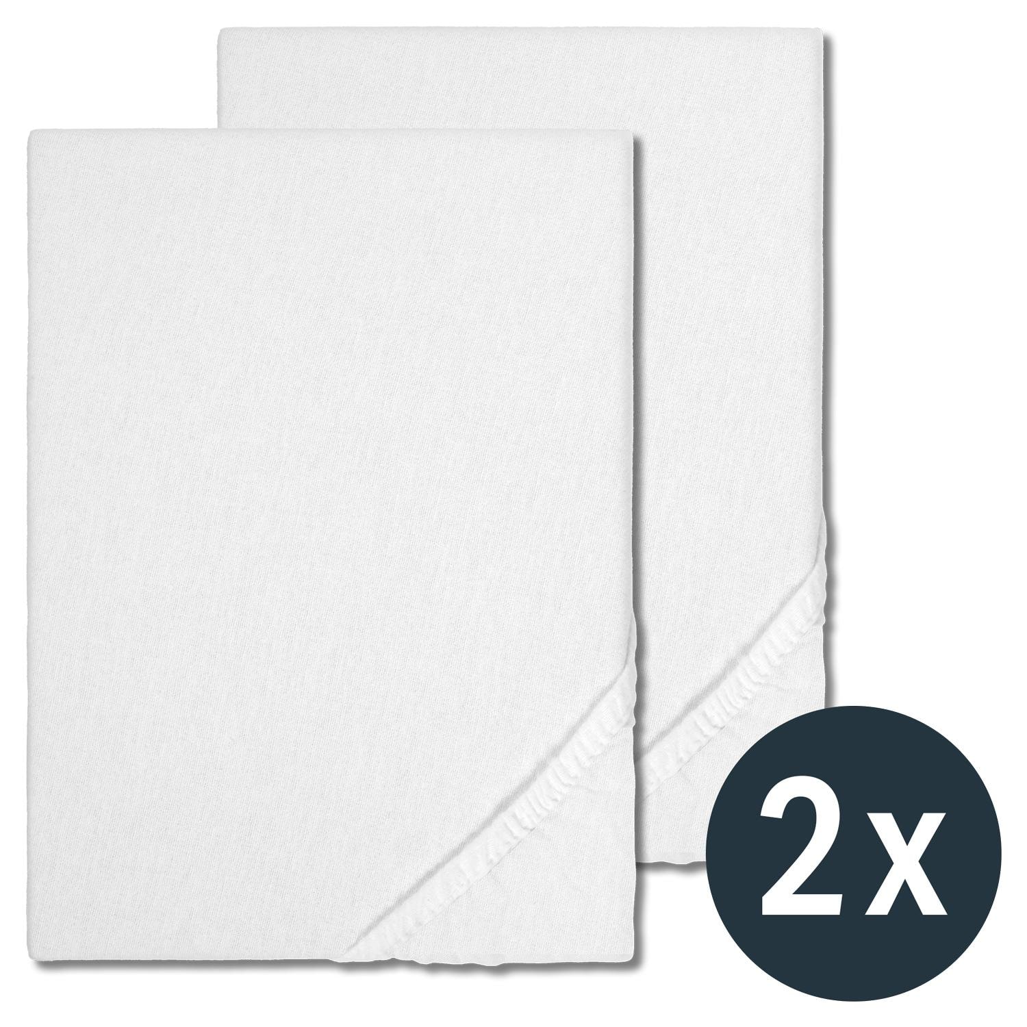 Sleezzz Basic Stretchmolton napínací prostěradlo 80x190 – 100x210 cm pro matrace do výšky 35 cm, dvojbalení