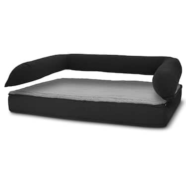 80 x 55 x 23 cm orthopaedic dog bed with backrest size M