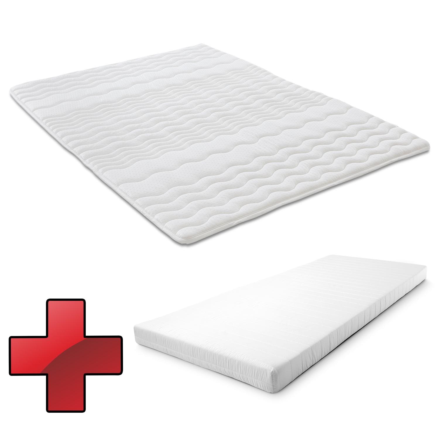 K10 mattress 90 x 200 cm H3 + mattress topper / mattress topper 90 x 200 cm