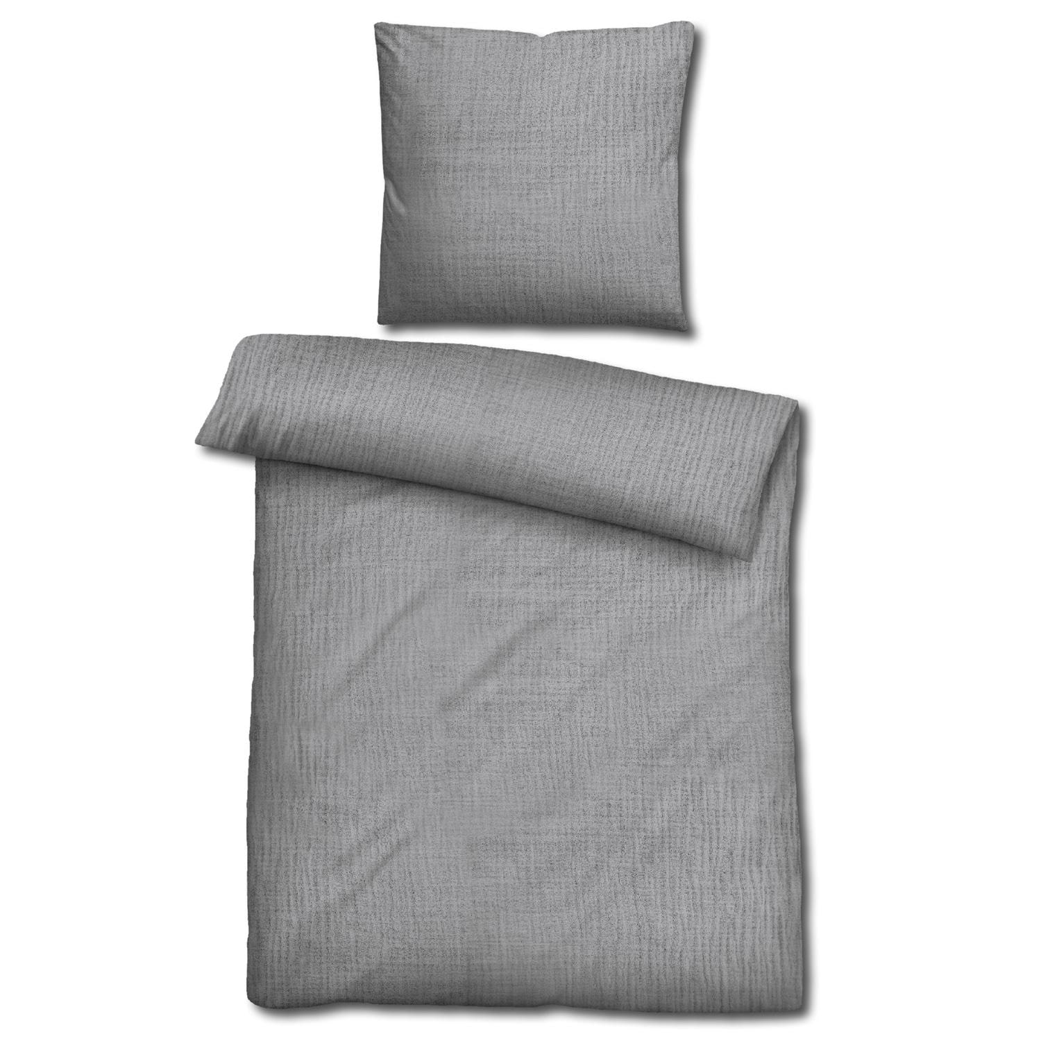 Çift kişilik paket Sleezzz® muslin nevresim gri 135 x 200 cm + 80 x 80 cm