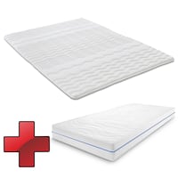 Saltea ergonomică 90x200 cm 7 zone Supportho Premium, înălțime 18 cm, nivel de fermitate H2/H3 + topper saltea / topper saltea 90 x 200 cm