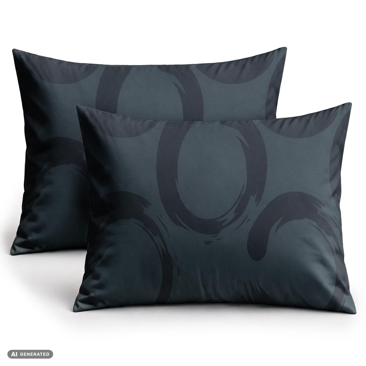 CloudComfort Basic - Capa de almofada em algodão, cor antracite, conjunto de 2 unidades, 70 x 90 cm