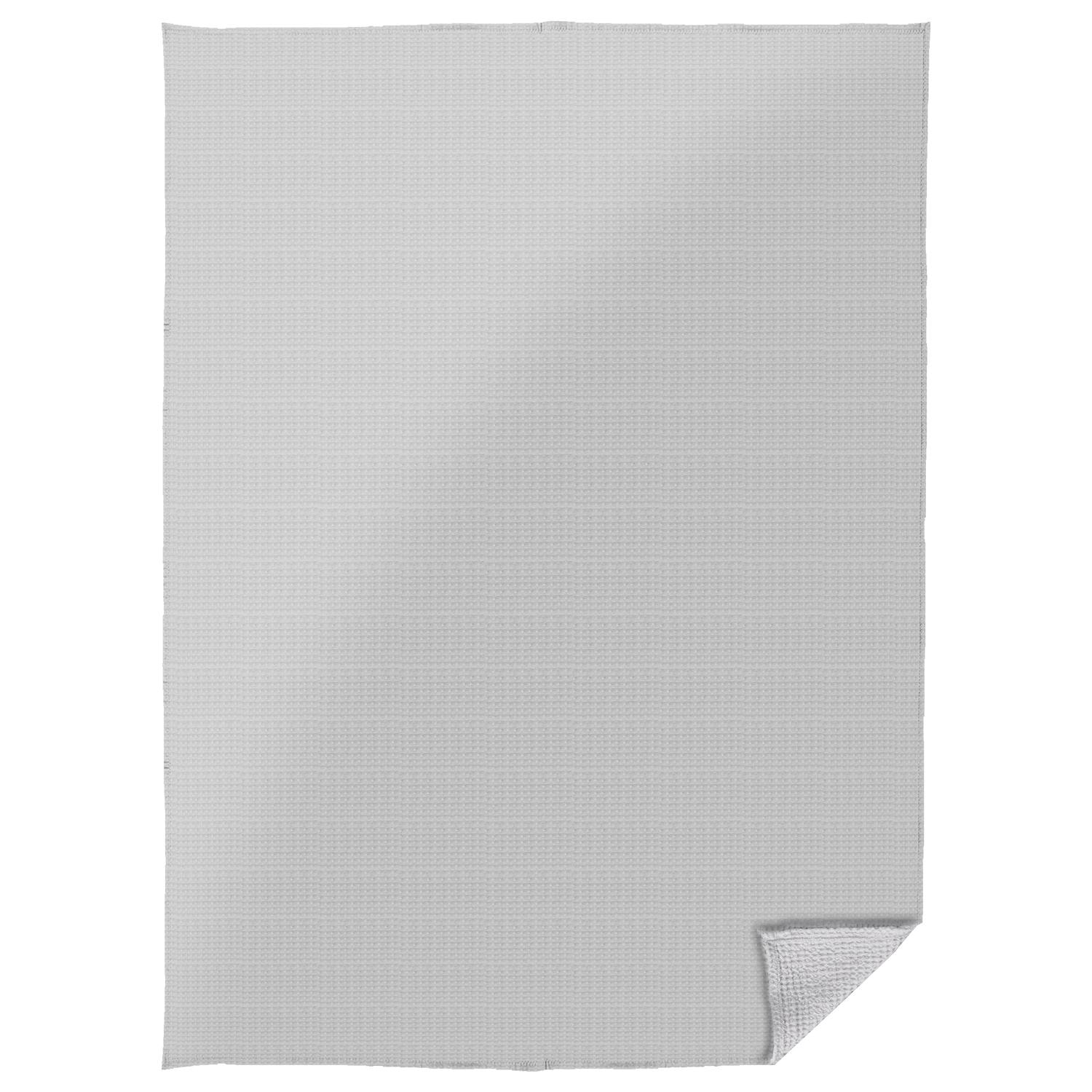140 x 200 cm waffle piqué lightweight polycotton bedspread in the color light grey