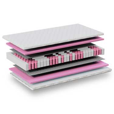 7-zone ergonomic pocket spring mattress Sleezzz Diamond T1000 80 x 200 cm, height 23 cm, firmness level H2/H3, 1000 springs/2m²