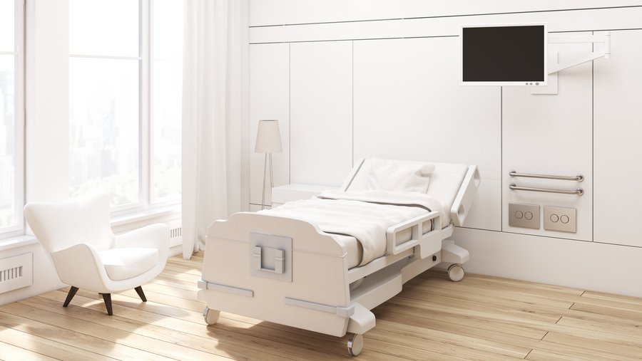Komfortable Matratzen in einem Krankenhauszimmer von Matratzen Discount